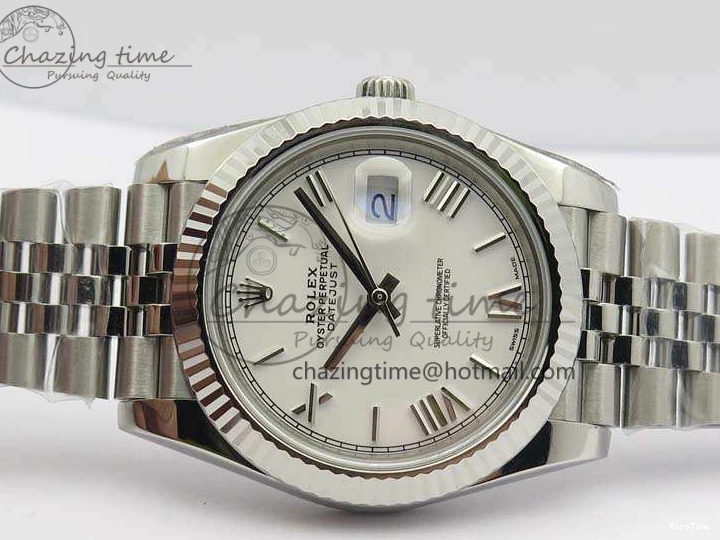 MiroTime 0308 DateJust 228238 SS Noob 1:1 Best Edition White Roman Dial On Jubilee Bracelet A Unisex 3508
